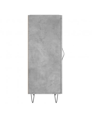 Credenza Grigio Cemento 34,5x34x90 cm in Legno Multistrato