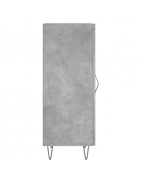 Credenza Grigio Cemento 34,5x34x90 cm in Legno Multistrato