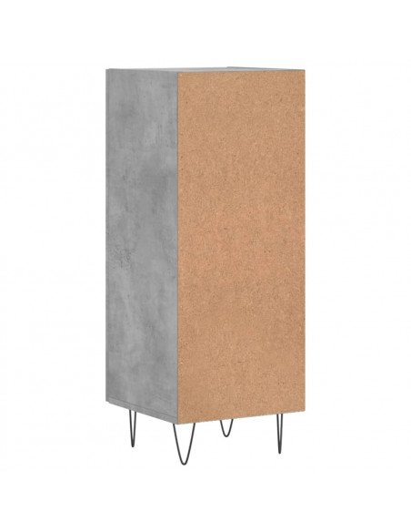 Credenza Grigio Cemento 34,5x34x90 cm in Legno Multistrato