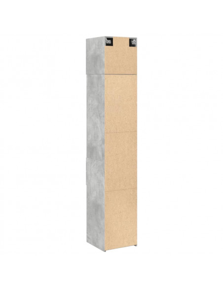 Mobile Sottile Grigio Cemento 40x42,5x225 cm in Truciolato