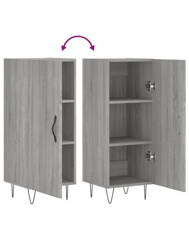 Credenza Grigio Sonoma 34,5x34x90 cm in Legno Multistrato