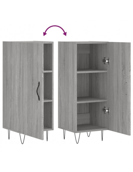 Credenza Grigio Sonoma 34,5x34x90 cm in Legno Multistrato