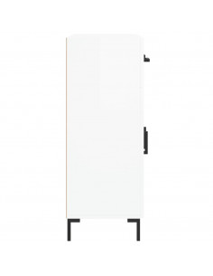 Credenza 69,5x34x90 cm in Legno Multistrato Bianco Lucido 2