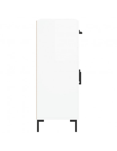Credenza 69,5x34x90 cm in Legno Multistrato Bianco Lucido
