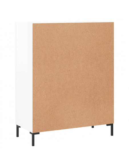 Credenza 69,5x34x90 cm in Legno Multistrato Bianco Lucido