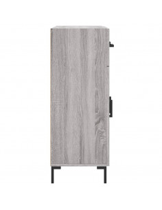 Credenza Grigio Sonoma 69,5x34x90 cm in Legno Multistrato 2