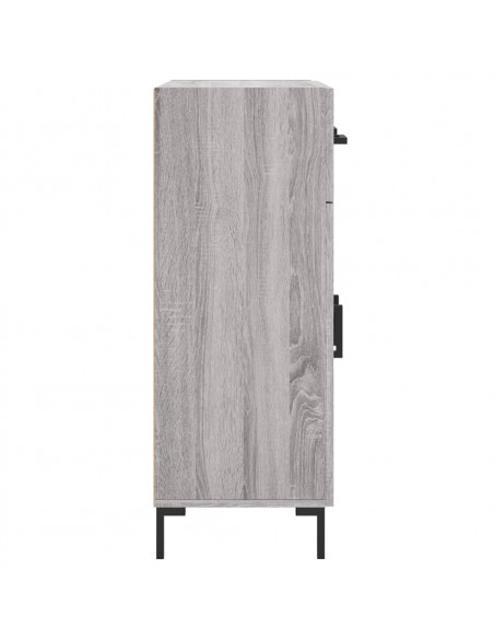 Credenza Grigio Sonoma 69,5x34x90 cm in Legno Multistrato