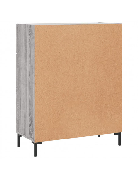 Credenza Grigio Sonoma 69,5x34x90 cm in Legno Multistrato