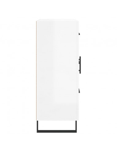 Credenza 69,5x34x90 cm in Legno Multistrato Bianco Lucido