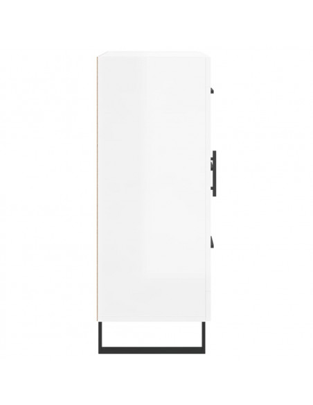 Credenza 69,5x34x90 cm in Legno Multistrato Bianco Lucido