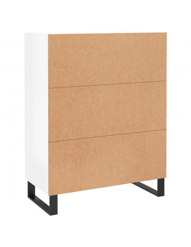Credenza 69,5x34x90 cm in Legno Multistrato Bianco Lucido