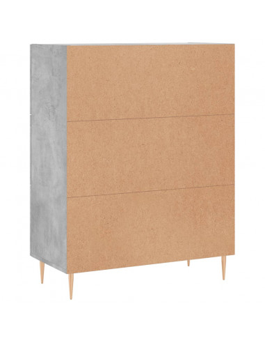 Credenza Grigio Cemento 69,5x34x90 cm in Legno Multistrato
