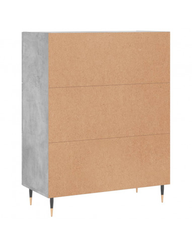 Credenza Grigio Cemento 69,5x34x90 cm in Legno Multistrato