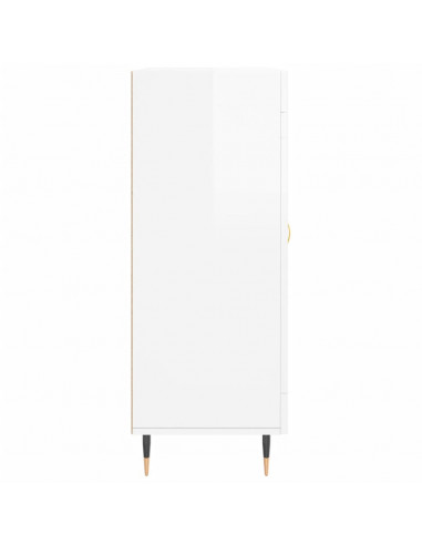 Credenza 69,5x34x90 cm in Legno Multistrato Bianco Lucido