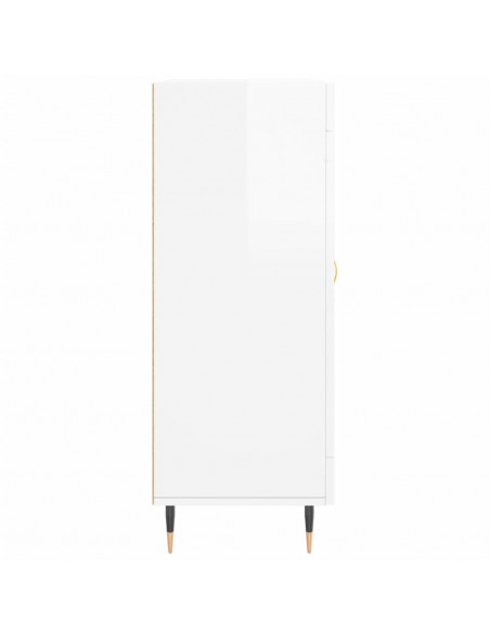 Credenza 69,5x34x90 cm in Legno Multistrato Bianco Lucido