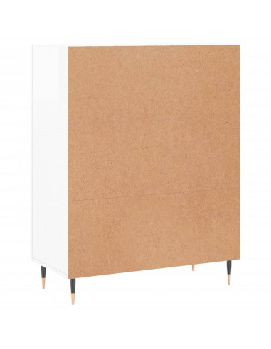 Credenza 69,5x34x90 cm in Legno Multistrato Bianco Lucido