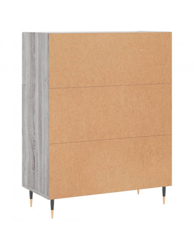 Credenza Grigio Sonoma 69,5x34x90 cm in Legno Multistrato