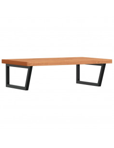 Ripiano a Parete per Lavabo in Acciaio e Massello di Faggio 2