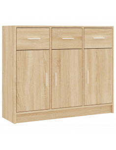 Credenza Rovere Sonoma 91x28x75 cm in Legno Multistrato 2