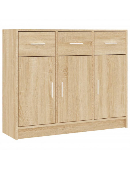 Credenza Rovere Sonoma 91x28x75 cm in Legno Multistrato