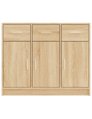 Credenza Rovere Sonoma 91x28x75 cm in Legno Multistrato