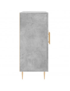 Credenza Grigio Cemento 90x34x80 cm in Legno Multistrato 2
