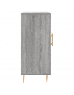 Credenza Grigio Sonoma 90x34x80 cm in Legno Multistrato 2