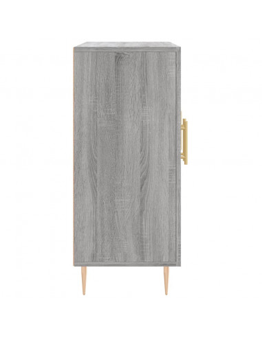 Credenza Grigio Sonoma 90x34x80 cm in Legno Multistrato