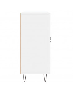 Credenza Bianca 90x34x80 cm in Legno Multistrato 2