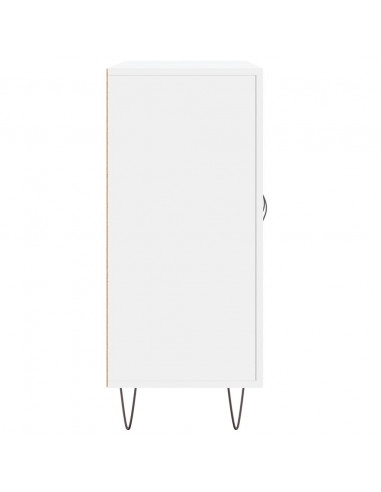 Credenza Bianca 90x34x80 cm in Legno Multistrato