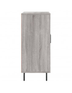 Credenza Grigio Sonoma 90x34x80 cm in Legno Multistrato 2