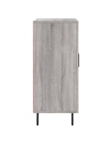 Credenza Grigio Sonoma 90x34x80 cm in Legno Multistrato
