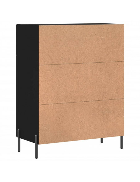 Credenza Nera 69,5x34x90 cm in Legno Multistrato