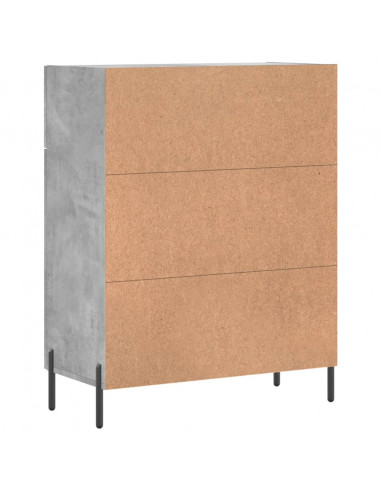Credenza Grigio Cemento 69,5x34x90 cm in Legno Multistrato