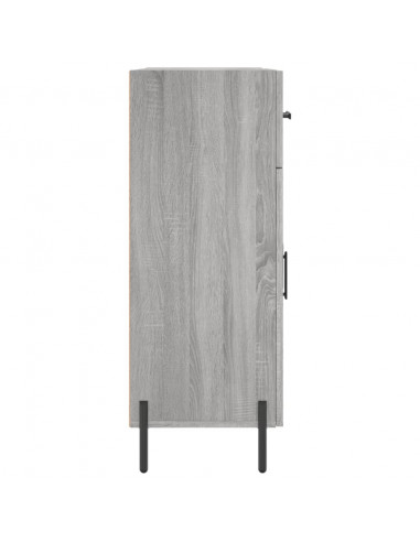 Credenza Grigio Sonoma 69,5x34x90 cm in Legno Multistrato