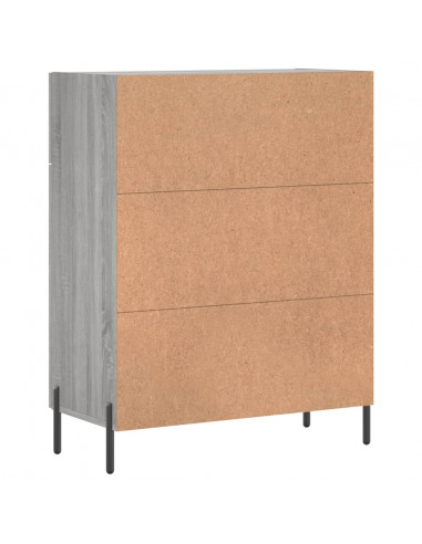 Credenza Grigio Sonoma 69,5x34x90 cm in Legno Multistrato
