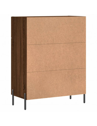 Credenza Rovere Marrone 69,5x34x90 cm in Legno Multistrato