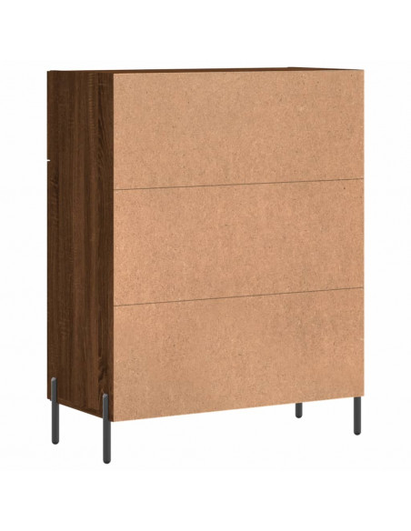 Credenza Rovere Marrone 69,5x34x90 cm in Legno Multistrato