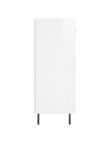 Credenza 69,5x34x90 cm in Legno Multistrato Bianco Lucido