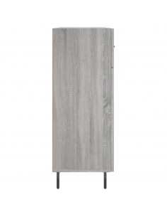 Credenza Grigio Sonoma 69,5x34x90 cm in Legno Multistrato 2