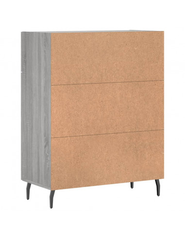 Credenza Grigio Sonoma 69,5x34x90 cm in Legno Multistrato