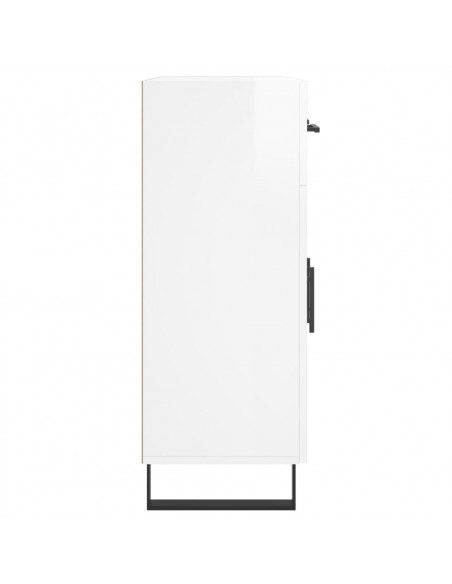 Credenza 69,5x34x90 cm in Legno Multistrato Bianco Lucido