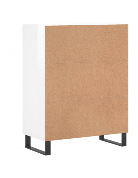 Credenza 69,5x34x90 cm in Legno Multistrato Bianco Lucido