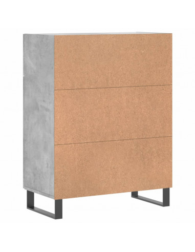 Credenza Grigio Cemento 69,5x34x90 cm in Legno Multistrato