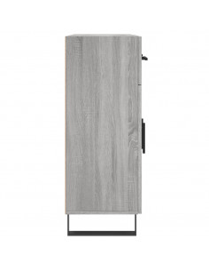 Credenza Grigio Sonoma 69,5x34x90 cm in Legno Multistrato 2