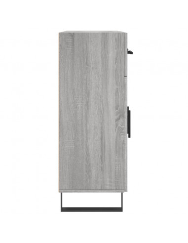 Credenza Grigio Sonoma 69,5x34x90 cm in Legno Multistrato