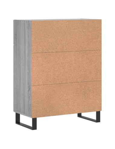 Credenza Grigio Sonoma 69,5x34x90 cm in Legno Multistrato