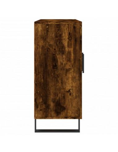 Credenza Rovere Fumo 90x34x80 cm in Legno Multistrato