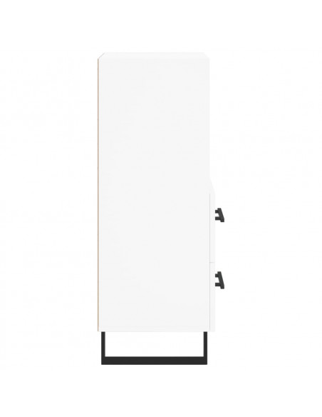 Credenza Bianca 34,5x34x90 cm in Legno Multistrato