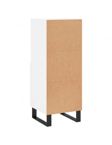 Credenza Bianca 34,5x34x90 cm in Legno Multistrato